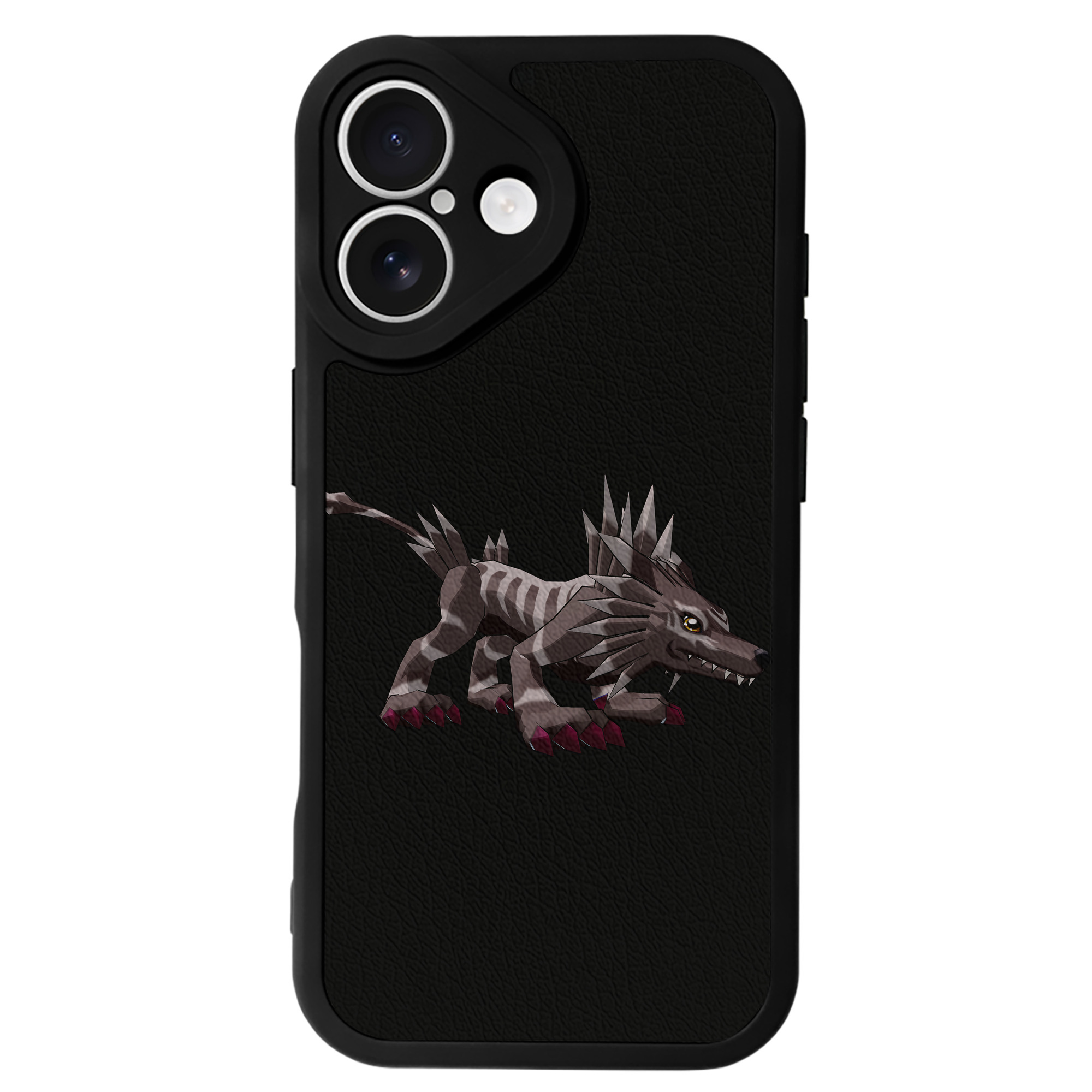 （画像用） Digimon デジタルモンスター/デジモン 【iPhone 16シリーズ対応】シリコンスマホケース（レザー調） 材質：シリコン